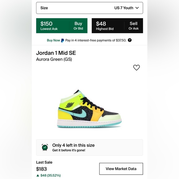 Nike Air Jordan 1 Mid Se (gs) Bq6931-037 - Picture 13 of 13